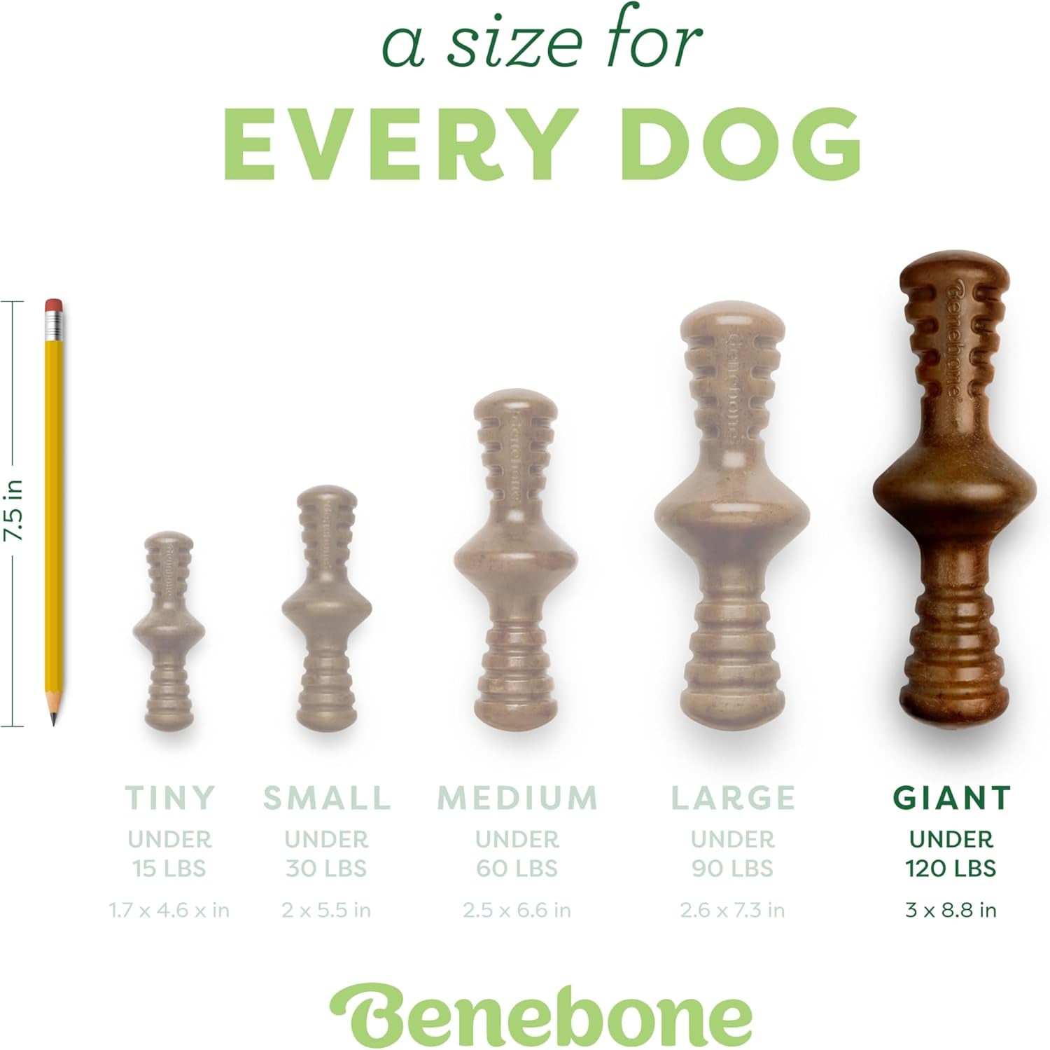 Zaggler Dog Chew Toy for Aggressive Chewers, Real Bacon, Giant