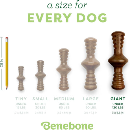Zaggler Dog Chew Toy for Aggressive Chewers, Real Bacon, Giant
