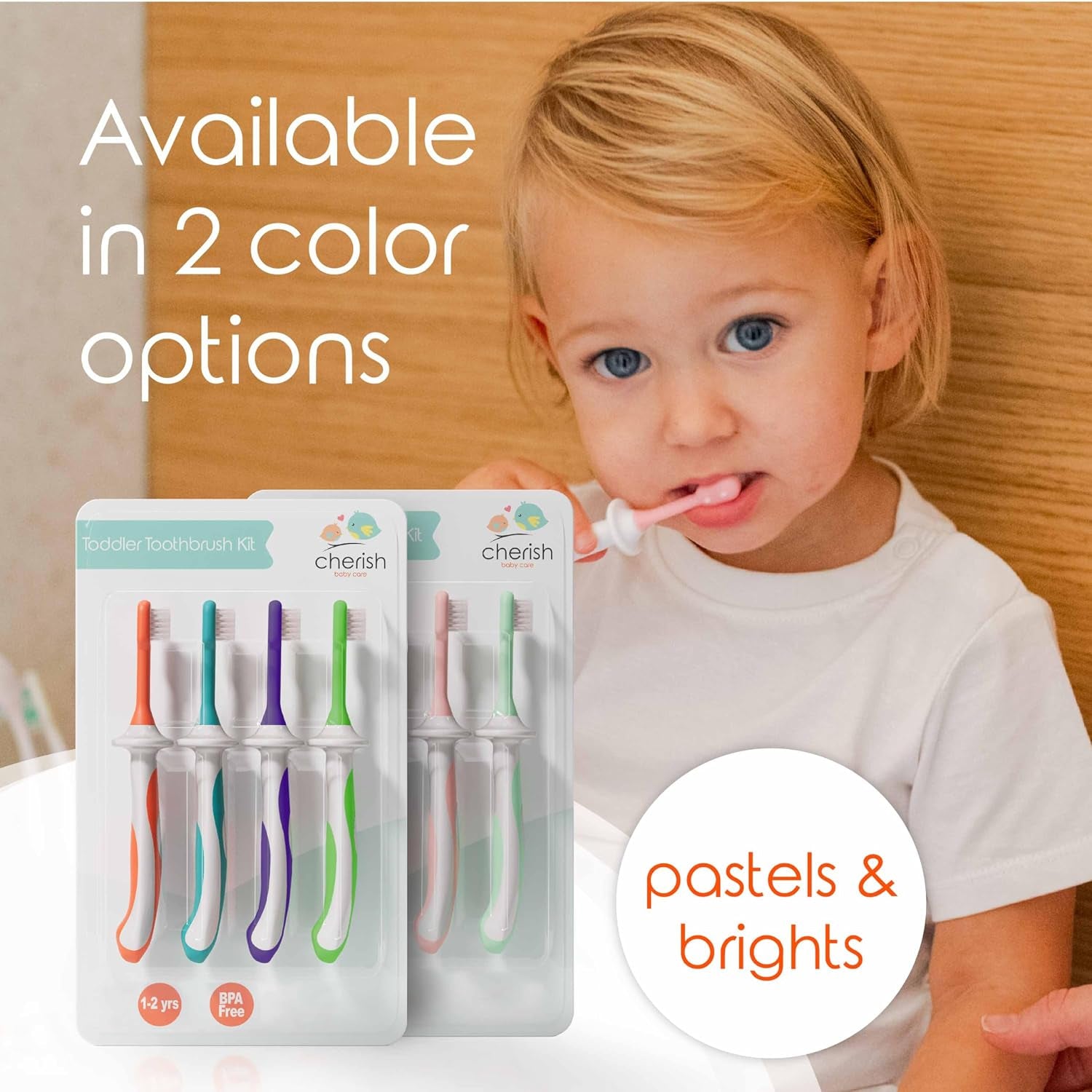 Toddler Toothbrush 1-2 Years - Soft Grip (4-Pack)