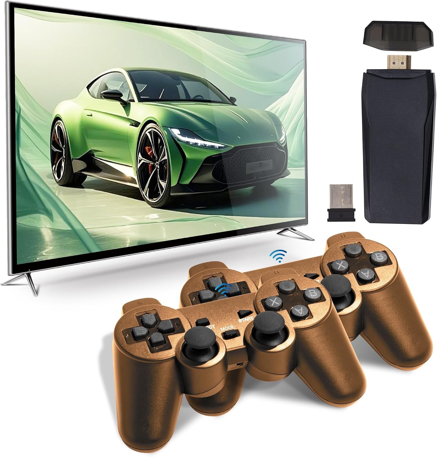 Wireless Retro Game Console, Plug & Play Video TV Game with 25000+Games