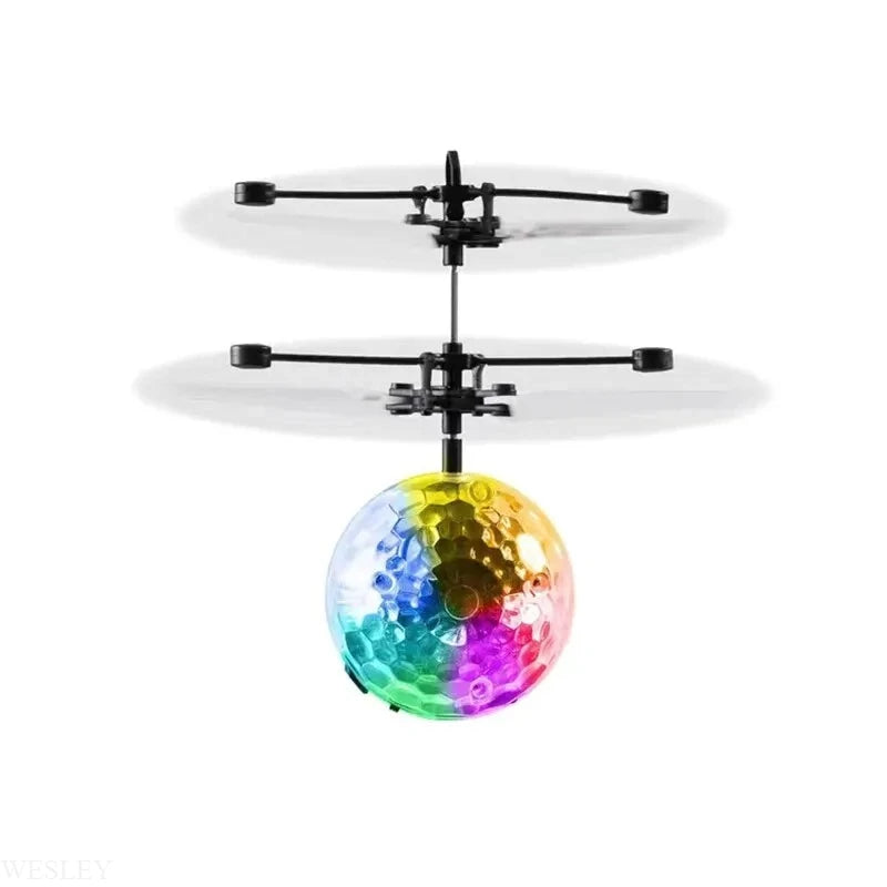 1F-Led Light Suspension Crystal Ball Infrared Induction RC Gesture Control Colorful Glowing Toys Unique Gift for Kids