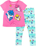 Baby Shark T-Shirt and Leggings Outfit Set Infant to Little Kid