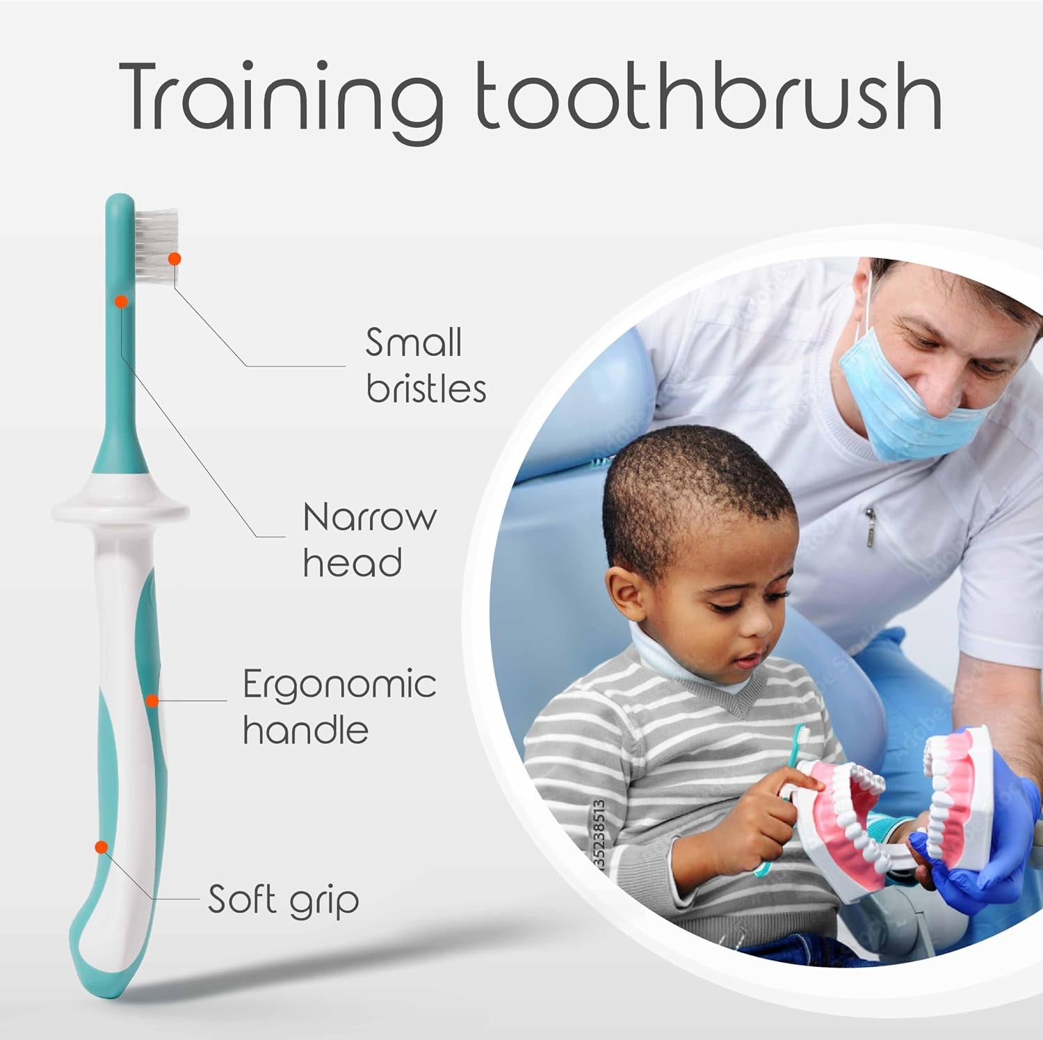 Toddler Toothbrush 1-2 Years - Soft Grip (4-Pack)