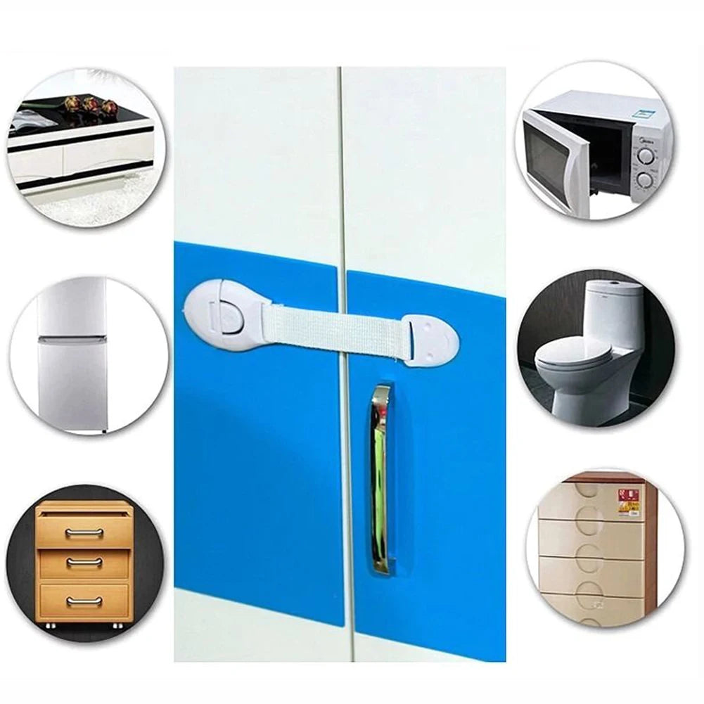 10Pcs Child Safety Cabinet Lock Baby Proof Security Protector Drawer Door Cabinet Lock Plastic Protection Kids Safety Door Lock