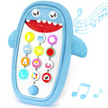 Baby Shark Cell Phone Toy Kids Play Fake Light-Up Teether 12+ Months (Blue)