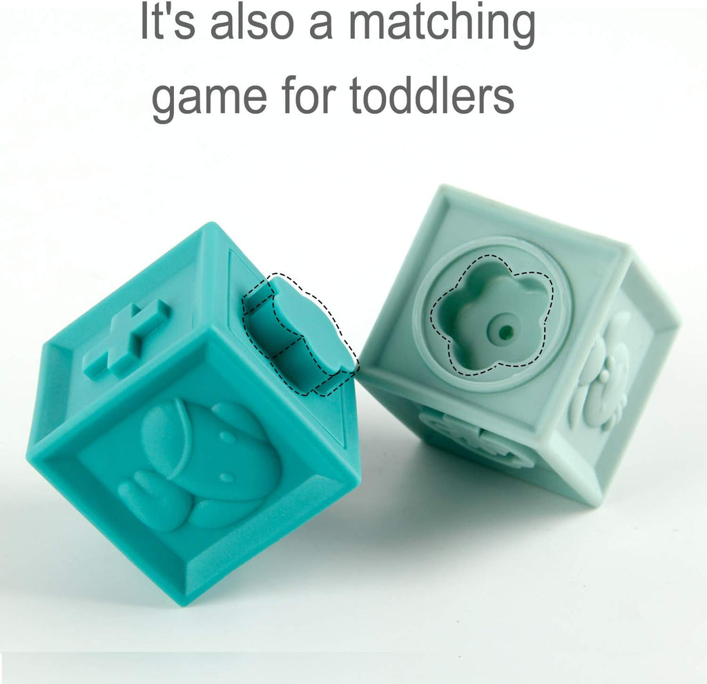 Baby Blocks Toys, Soft Building Blocks for Babies 6-12 Months