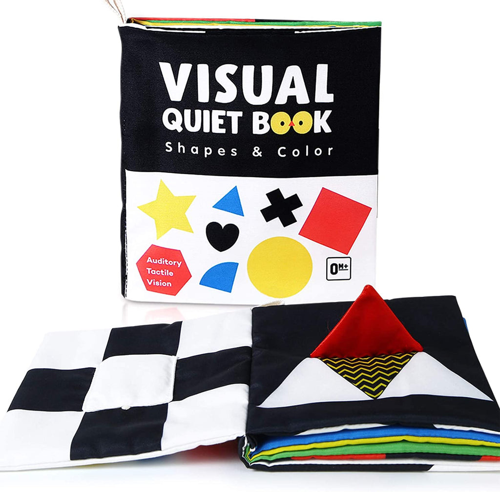High Contrast Baby Book, Touch and Feel Crinkle Sensory Toy