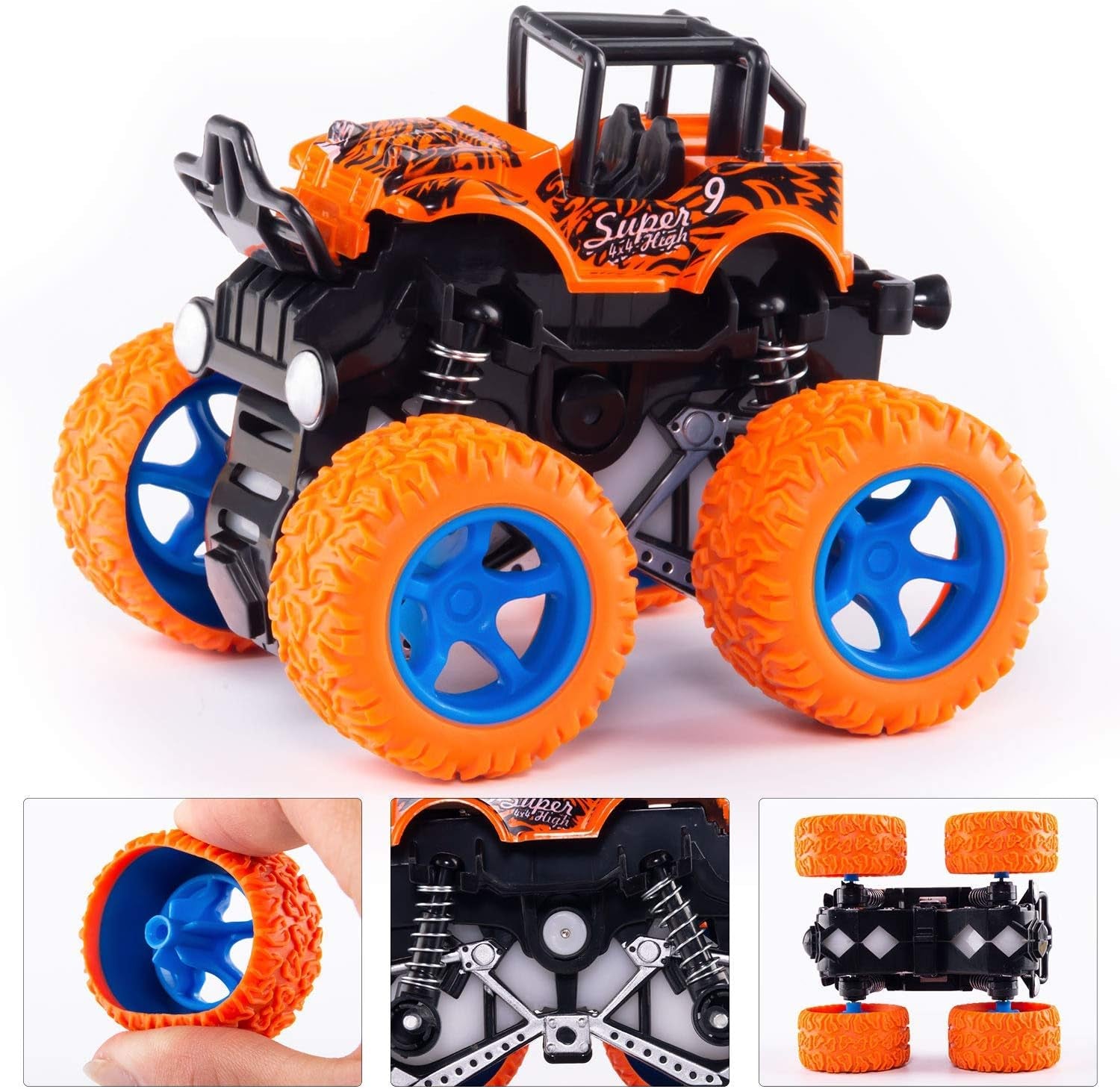 Monster Trucks for Boys Age 4-7, Toy Trucks for Toddlers 2-4 Years (4 Pack)