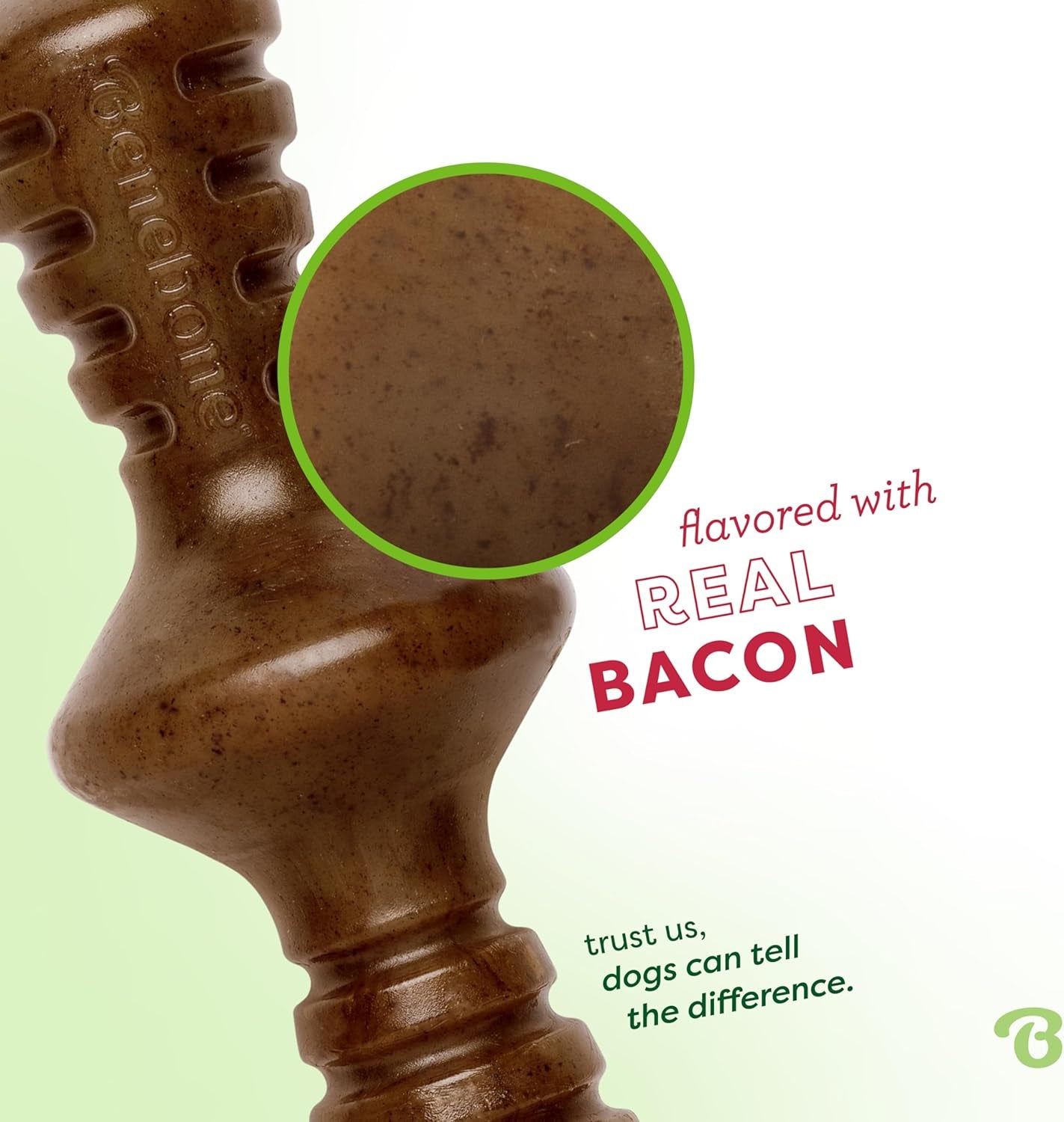 Zaggler Dog Chew Toy for Aggressive Chewers, Real Bacon, Giant