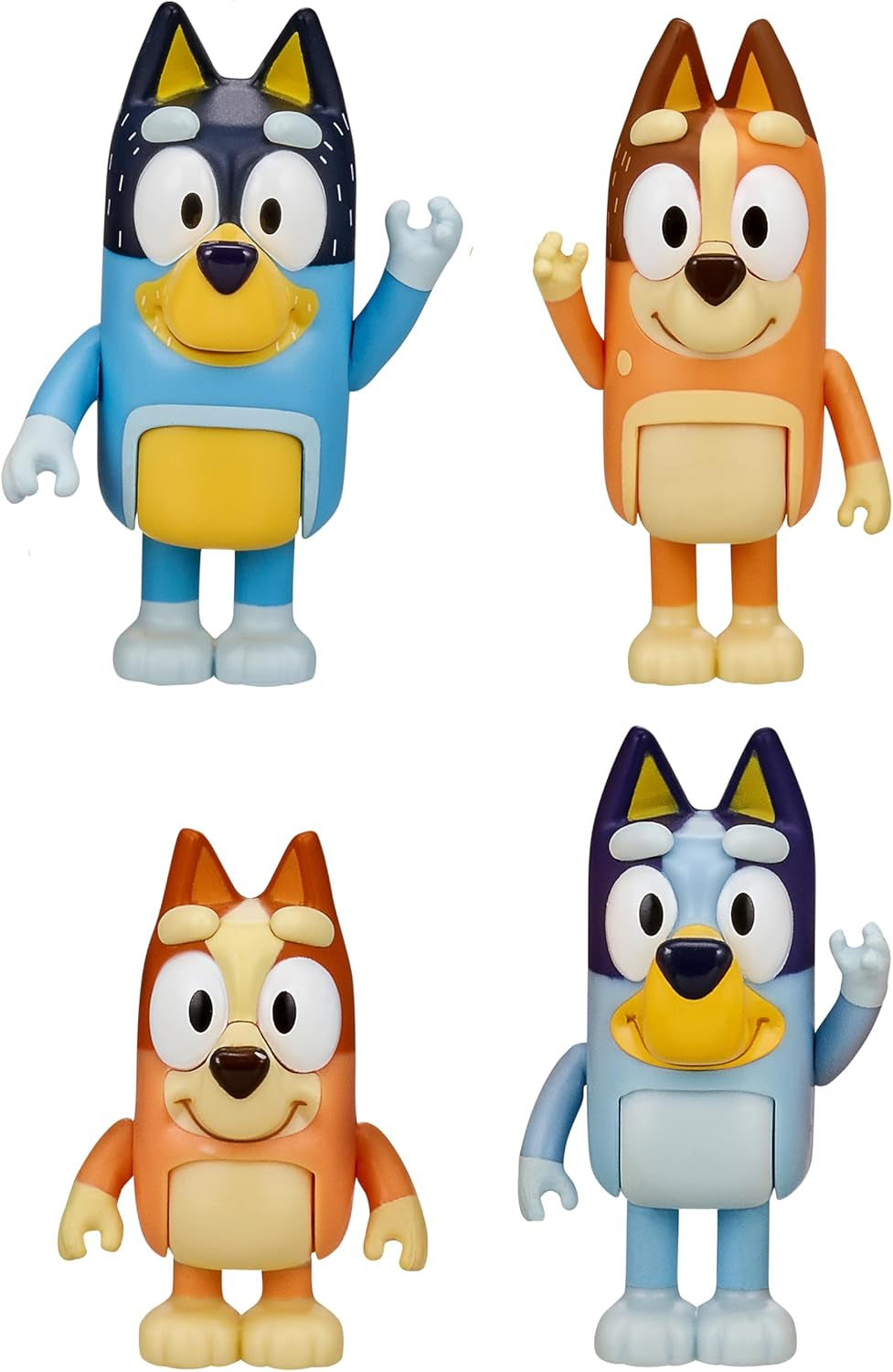 Family Figure 4-Pack, Poseable Toys with Bingo & Bandit