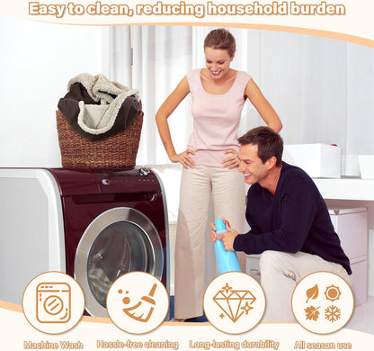 Waterproof Blanket for Bed, Reversible Leakproof Throw