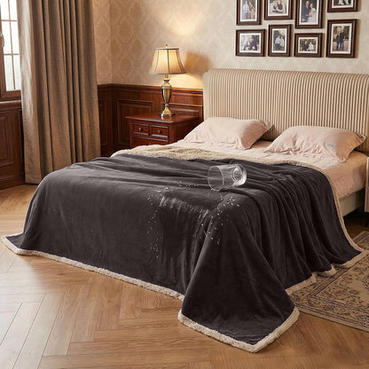 Waterproof Blanket for Bed, Reversible Leakproof Throw
