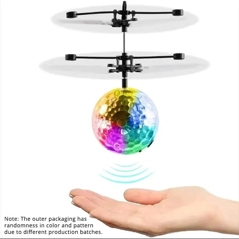 1F-Led Light Suspension Crystal Ball Infrared Induction RC Gesture Control Colorful Glowing Toys Unique Gift for Kids