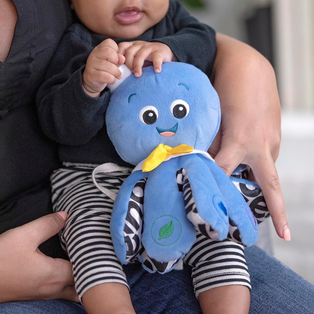 Octoplush Musical Huggable Stuffed Animal Plush Toy, Learn Colors in 3 Languages, Blue, 11" Age 3 Month and Up,