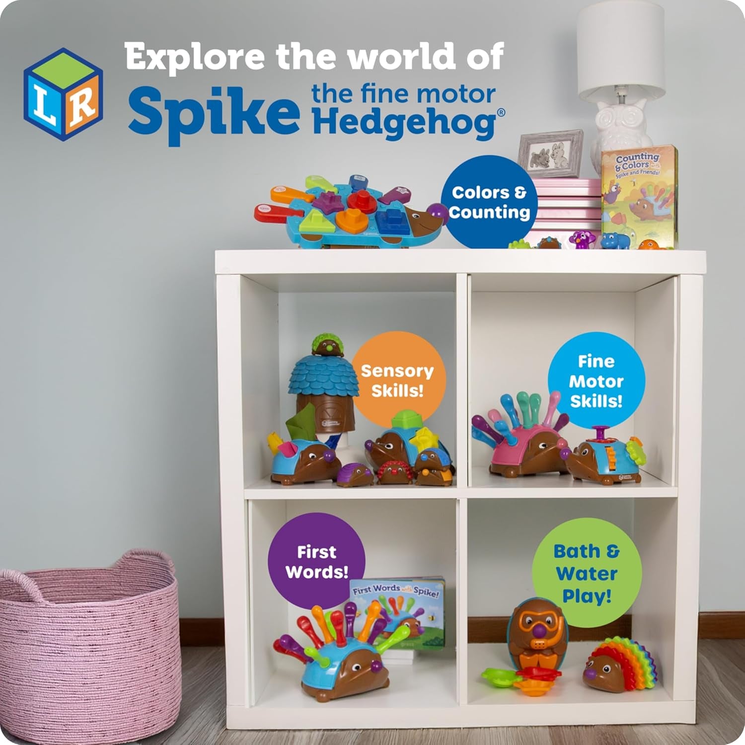 Spike the Fine Motor Hedgehog Pink