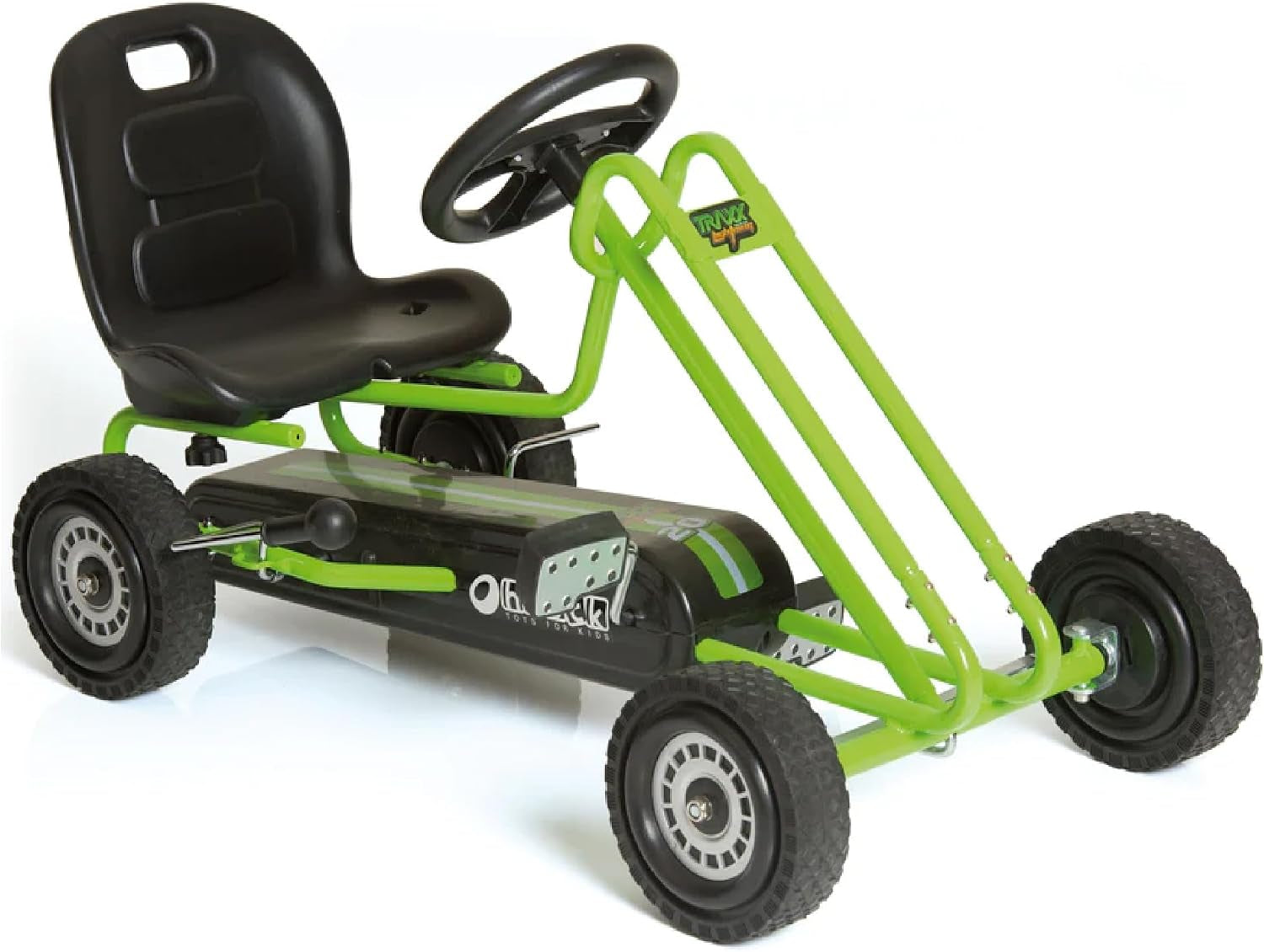 Kids Pedal Go Kart, 4 Wheel Bike Cart, Ride for Ages 4-8, Green