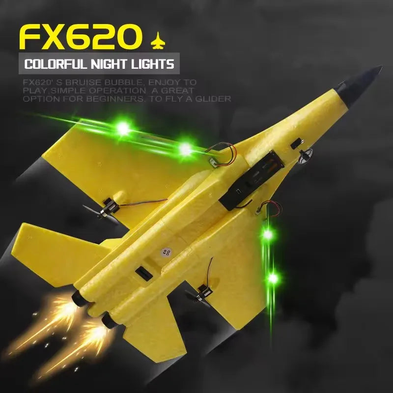 RC Airplane EPP Foam Aircraft Remote Control Plane SU35 Fighter Easy to Fly Helicopter Drone with Night Lights Glider Toy Gift
