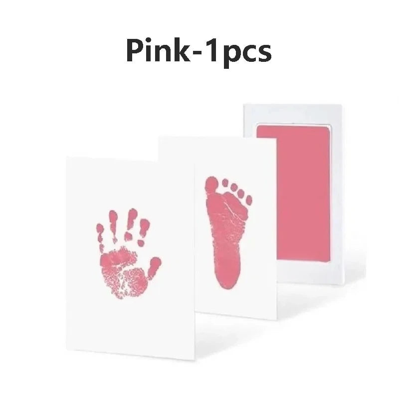 Newborn Baby DIY Hand and Footprint Kit Ink Pads Photo Frame Handprint Toddlers Souvenir Accessories Safe Clean Baby Shower Gift