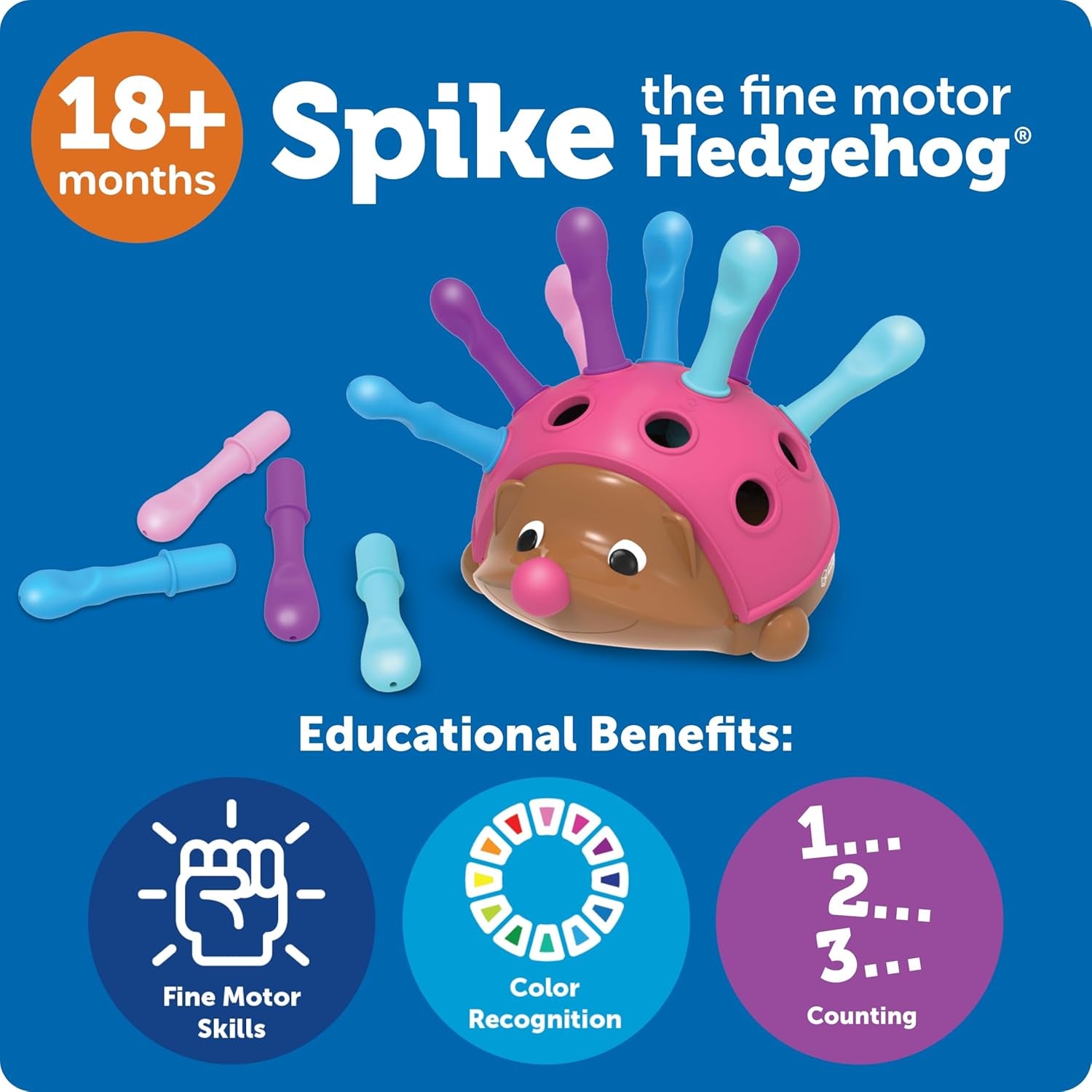 Spike the Fine Motor Hedgehog Pink