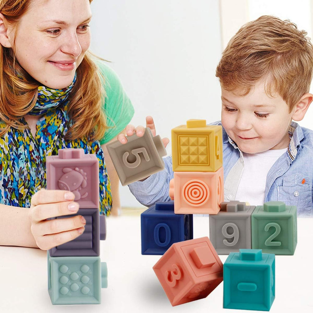 Baby Blocks Toys, Soft Building Blocks for Babies 6-12 Months