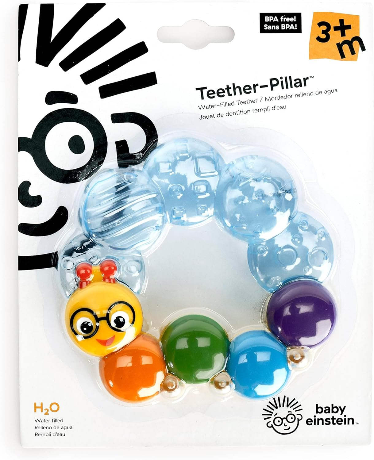 Teether-Pillar Rattle and Chill Teething Toy, Ages 3 Months +